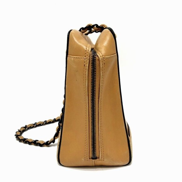 CHANEL CC Mark Chain bag Shoulder Bag Calf leather Brown/Black/GoldHardware - Picture 4 of 16